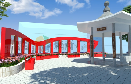 紅色主題廣場詩篇展示設(shè)計(jì)